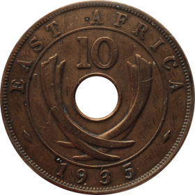 10 centow 1935 brytyjska afryka wschodnia a